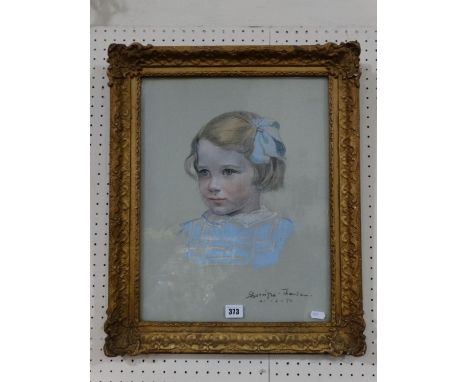 20th Century School, Pencil And Water Colour Portrait Study Of A Child