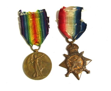 A WWI 1914 Star and Victory medal to 8090 PTE. J. PRICE R. HIGH