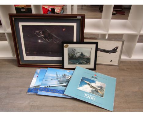 A limited edition print by Ronald Wong "Alone and Unarmed", Tornado in Gulf 1991, multiple crew signatures to margin, framed 