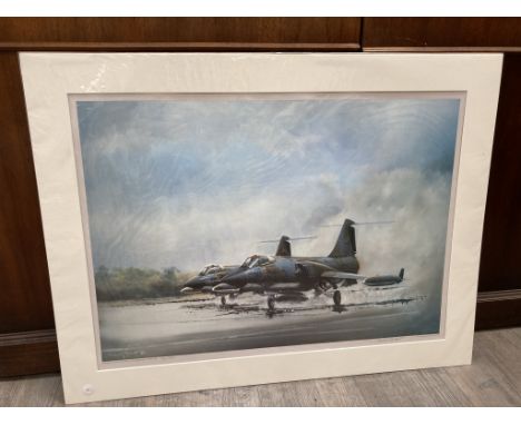 A limited edition print after Michael Rondot, "F-104G Starfighter", 161/250