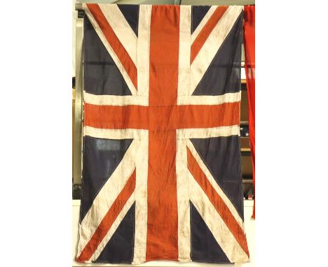 British WWII Union flag of multi piece cotton construction, War Department stamped and dated 1943, named to the Suffolk Regim