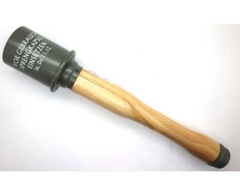 German WWII re-enactment stick grenade. P&amp;P Group 1 (£14+VAT for the first lot and £1+VAT for subsequent lots) 