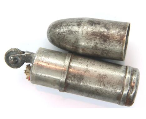 WWI bullet form trench art lighter. P&amp;P Group 1 (£14+VAT for the first lot and £1+VAT for subsequent lots) 