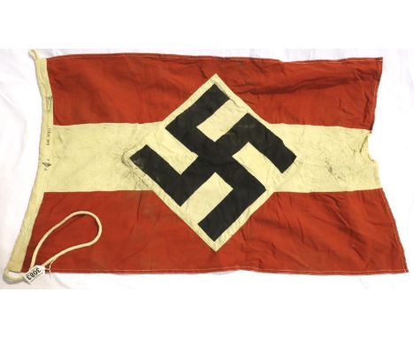 1938 dated Hitler Youth flag, 100 x 60 cm. P&amp;P Group 2 (£18+VAT for the first lot and £3+VAT for subsequent lots) 
