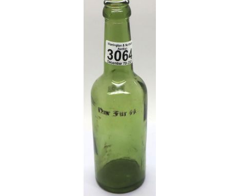 WWII German beer bottle marked Only for SS. P&amp;P Group 1 (£14+VAT for the first lot and £1+VAT for subsequent lots) 