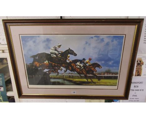 L/E & signed racing print