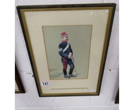 Watercolour 'Worcester Hussars' by C.F.R. '76