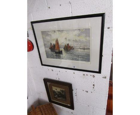 L/E signed print - Yachts & fisherman print