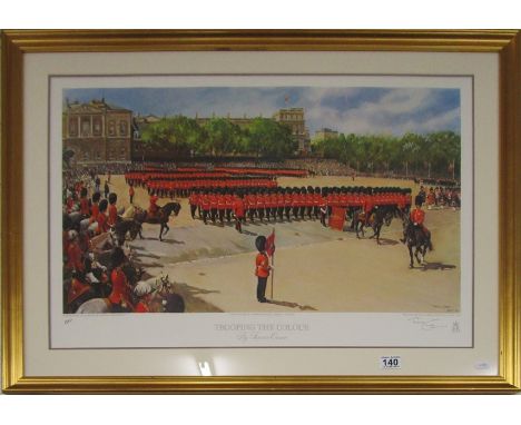 L/E signed print 'Trooping the colour' by Terrence Cuneo