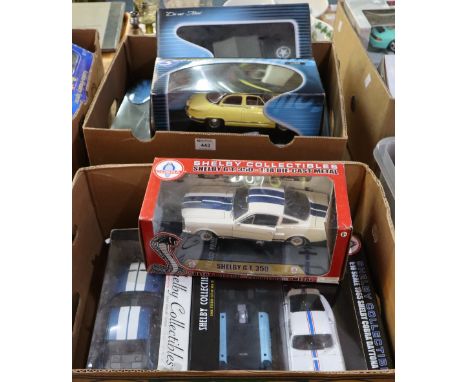 Two boxes of Shelby collectables and Solido 1:18 scale model diecast vehicles, all in original boxes. (2)(B.P. 24% incl. VAT)