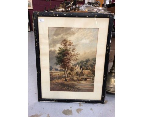 H R Sylvester 1890, pair of Victorian landscape watercolours