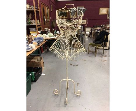 Cream painted metal mannequin