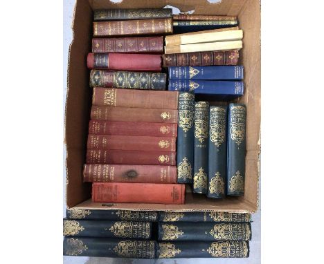 One box of books, including 1895 volumes of Samuel Pepys' diary, other 19th century books, etc