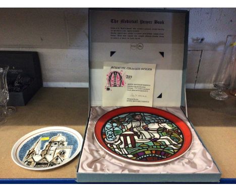 Poole Medieval Calendar Series dish in original box, together with a Poole 1975 European Architectural Heritage dish