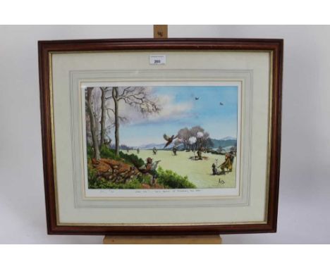 Loon, Sir Alasdair Hilleary (b.1954) signed limited edition shooting print, 35/375, 28cm x 38cm, in glazed frame
