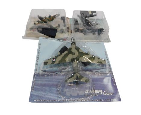 Americom Collection diecast planes, comprising a Sea Harrier FRS1, FAA801NAS, HMS Invincible, 1982, 1:72 scale, a Vickers Val