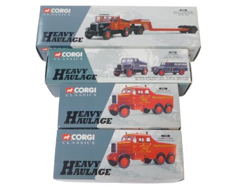 Corgi Classics Heavy Haulage diecast, including 17501 Siddle Cook Scammell Constructor, 16601 Pickford Scammell Highwayman ba