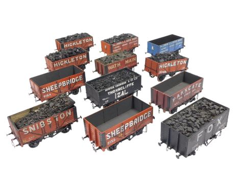 Kit-built O gauge wagons, including Fox of Derby 7 plank van, Sibson 7 plank van, Parkgate Iron &amp; Steel Company Ltd 7 pla
