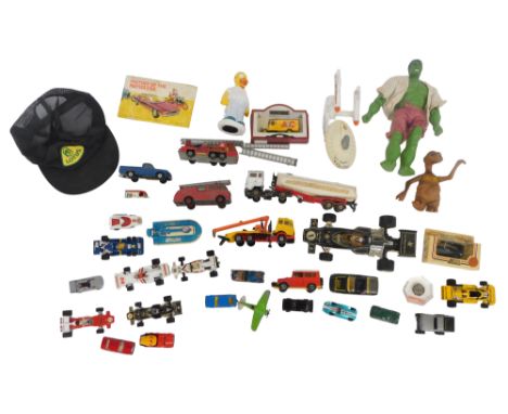 A Corgi diecast John Player Special F1 racing car, further diecast vehicles, mostly playworn, Dinky USS Enterprise, an Incred