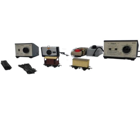 Various Hammant and Morgan controllers, including a Hammant and Morgan Clipper power control unit, a Hammant and Morgan multi