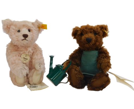 Two Steiff Teddy bears, comprising a 1907 Classic Teddy bear, 25cm high, pink mohair, and a Banbury Mint Bears of the Week Sa