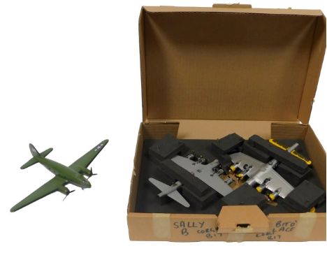 Corgi The Aviation Archive, comprising Sally B17, a Bit O Lace Corgi B17, and a 1:144 scale Curtis C46 Commando. (3)