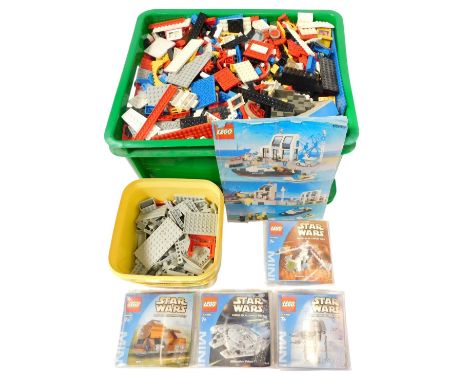 Lego, including Lego Star Wars mini building sets, various unboxed Lego, etc. (1 box)