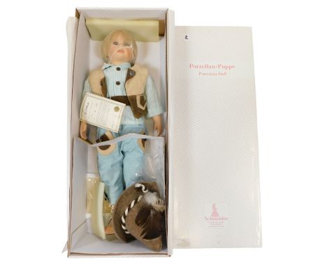 A Schneider hand made porcelain doll Hansi, limited edition 135/750, boxed. 