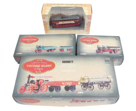 Corgi The Original Omnibus and Celebrating the Golden Age Vintage Glory of Steam boxed diecast, including 4CD road tractor an