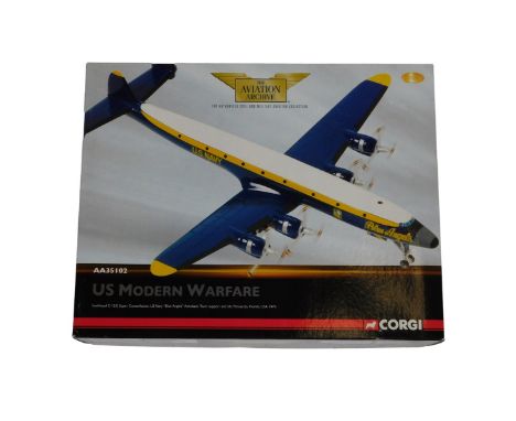 Corgi The Aviation Archive US Modern Warfare, AA35102 Lockheed C-121J Constellation US Navy 'Blue Angels' Acrobatic Team Supp