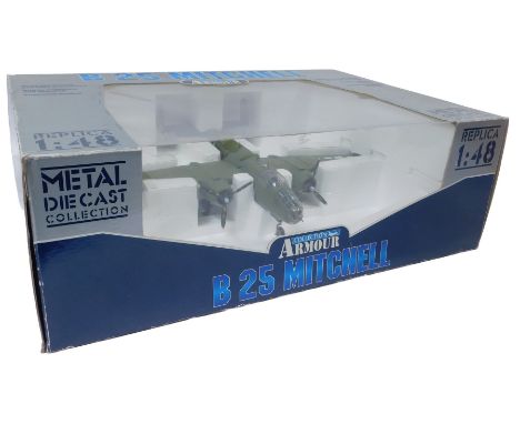 A Franklin Mint Collection Armour B25 Mitchell USAFF, B11B570, 1:48 scale, boxed.
