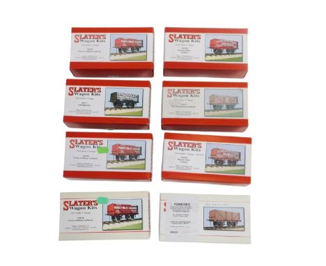 Slater's O gauge wagon kits, including 7041 seven plank private owners side and end door, 7041 Prince of Wales Collieries, 70