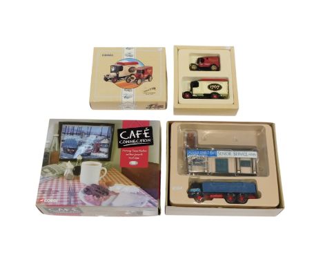 Corgi boxed diecast vehicles, including Corgi Classics Commercial from Corgi The Terry's of York Thornycroft van and Model T 