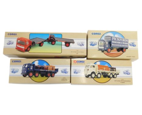 Corgi Classics boxed diecast, including 97894 Pickfords truck 97955 Foden O&amp;C Moor Limited, 97942 ERF flatbed with chains
