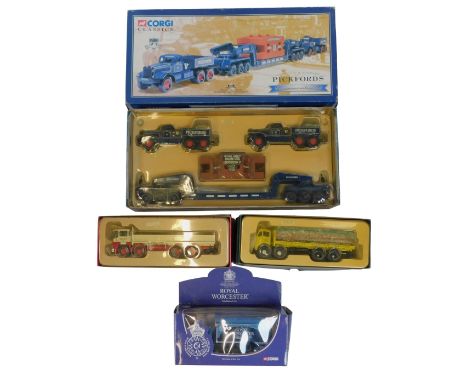 V Corgi boxed diecast, including Corgi Classics 55201 Pickfords Diamond T ballast x2 with twenty four wheel girder trailer an