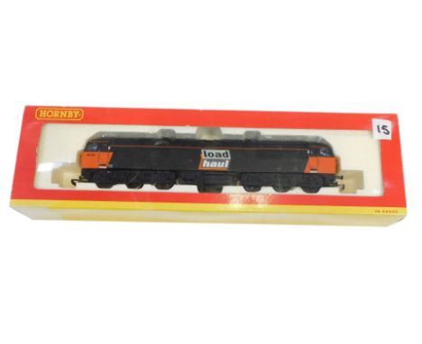 Hornby OO gauge class 56 diesel locomotive, in loadhaul livery, boxed. 