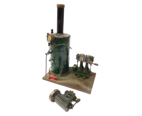 A kit-built boiler and beam engine, together with a Stuart Turner high-speed model marine engine (2)
