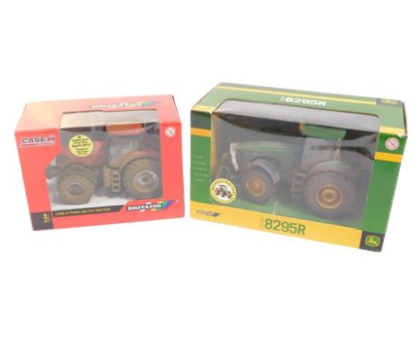 Two Britains diecast tractors, 1:32 scale, comprising 42609 Case IH Puma 225 CVX tractor, and a Kingdom of Morn National Mini