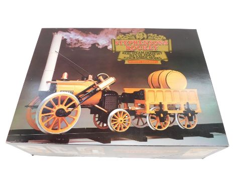 Hornby Railways Stephenson's Rocket real steam train set, 3.5" gauge model with 25ft of track, boxed. 