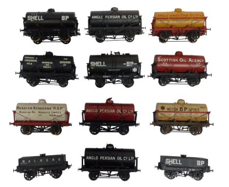 Kit built O gauge tankers, including BP Motor Spirit, Anglo Persian Oil Co Limited, Yorkshire and Lincolnshire Tar Distillati