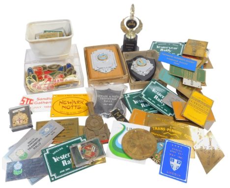 A group of motor vehicle brass plaques, to include Classic Commercial Motor Show dated 1981, 1980, Vintage Commercial Motor S
