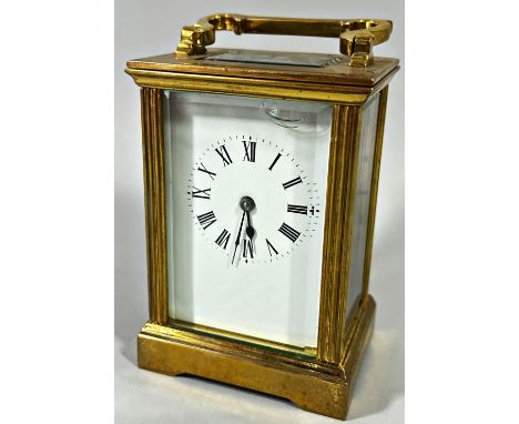 A brass cased carriage clock (AF) 