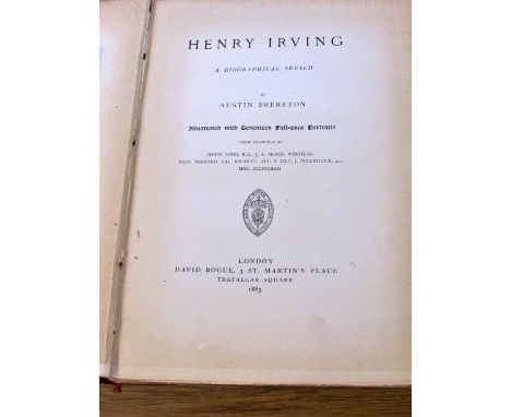 An interesting collection of ephemera relating to Sir Henry Irving (1838-1905) to include a collection of theatre programmes 