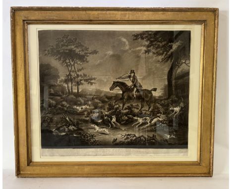 W. Dunkarton after F. Turner - 'This Portrait of Jer'm Hawkins Esq'r, with several favorite Hounds belonging to Col. Berkeley