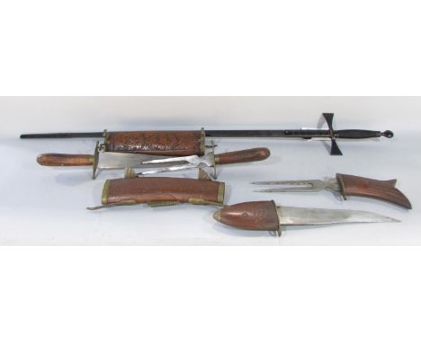 A Toye &amp; Co, London,  Masonic Anointing Sword, maker’s name to the blade in a black leather sheath together with an India