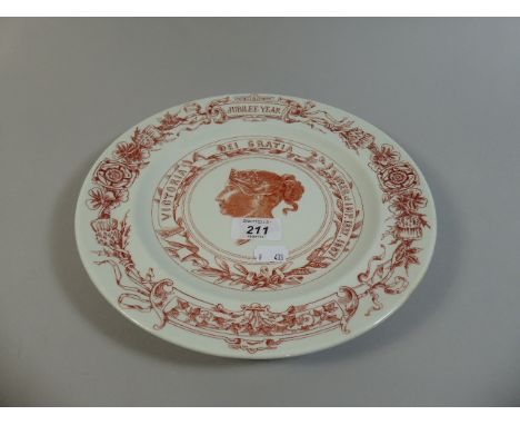 A Royal Worcester Victoria Jubilee Plate 1887