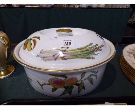 A Large Oval Royal Worcester Evesham Lidded Tureen