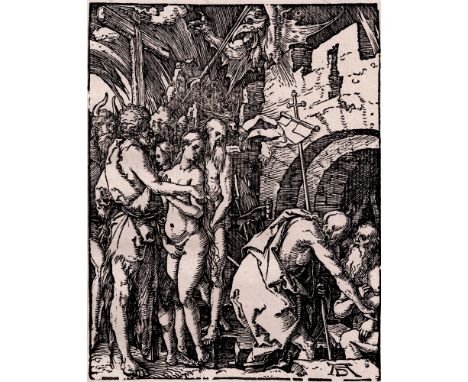 Albrecht Durer - Christ in Limbo - 1509  /  Description:  Meder 150 (b-d/d). Woodcut from the Small Passion by Dürer. Origina