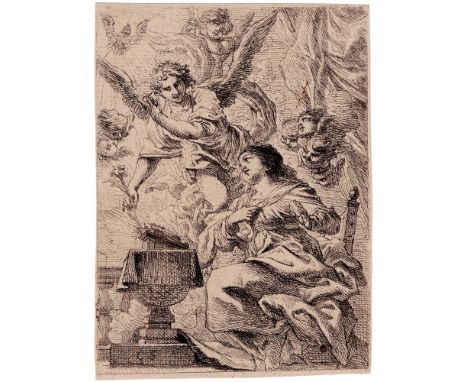 Cornelis Schut, The annunciation.  /  Description:  The annunciation, etching made by Cornelis Schut (1597-1655). Hollstein D