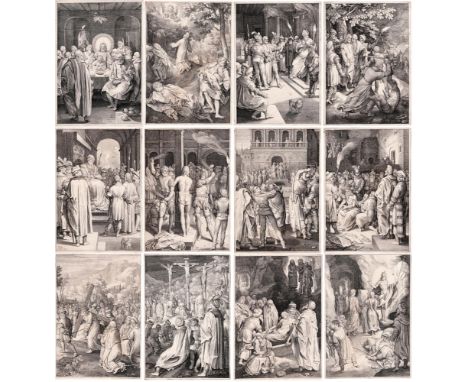 Nicolaas de Bruyn - The Complete Passion Series (12) - 1619  /  Description:  The Passion of our Lord, Jesus Christ', engravi